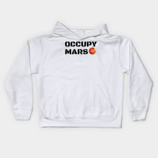 Occupy Mars Black Kids Hoodie